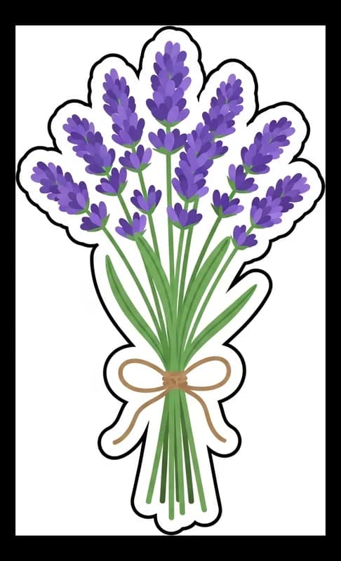 Lavendel-Bund — Aufkleber