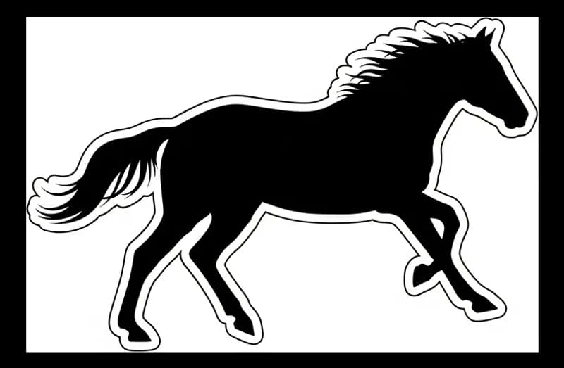 Pferd-Galopp — Aufkleber
