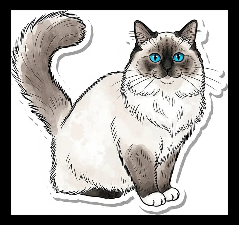 Ragdoll-Cat — Aufkleber