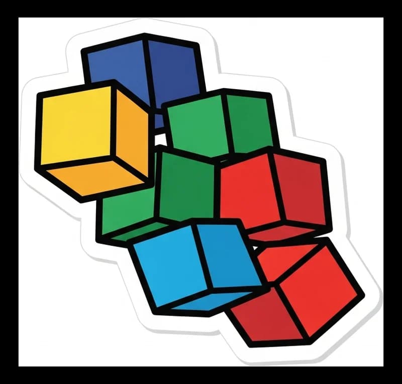 Retro-Tetris — Aufkleber