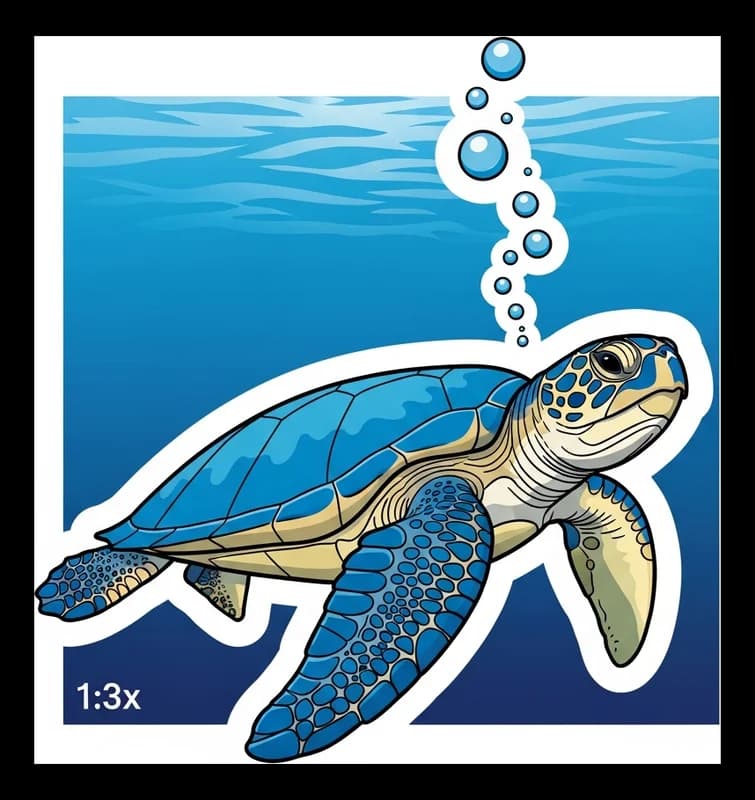Schildkroete-Ozean — Aufkleber