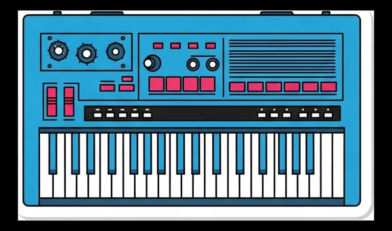 Synth-Keyboard — Aufkleber