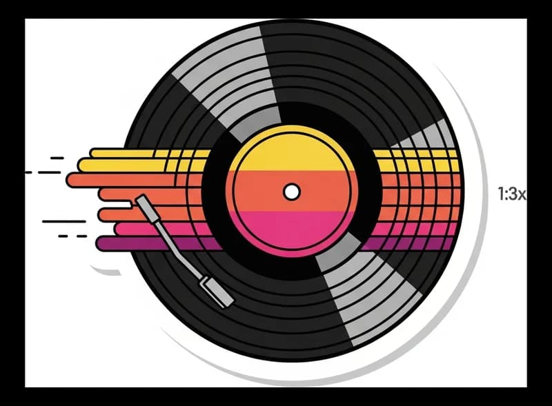 Vinyl-Schallplatte — Aufkleber